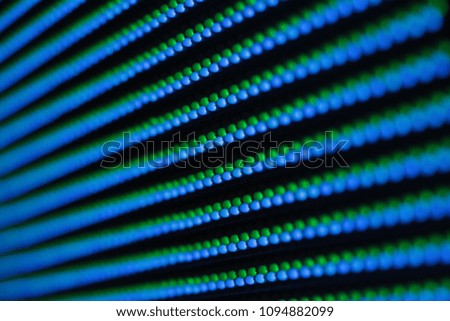 closeup color led lighting on monitor