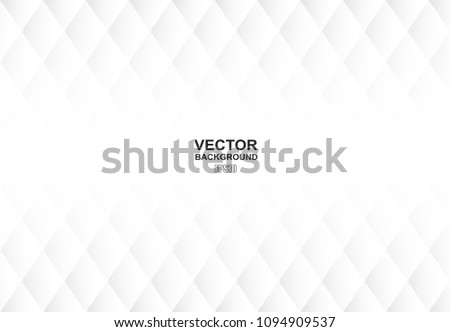 Abstract paper diamonds white Background ,light and shadow ,Vector