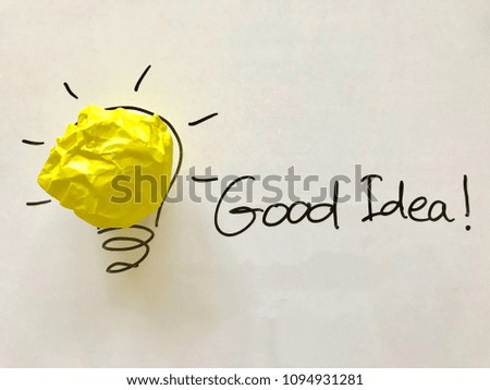 Good idea hand writing and drawing light bulb on the white background, new idea, innovation concept