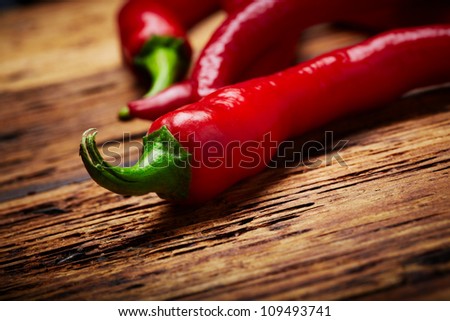 some chili peppers on a table