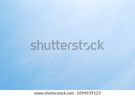 Bright fade cloud on beautiful blue sky , Fluffy clouds formations at tropical zone