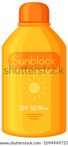 A Sunblock on White Background illustration