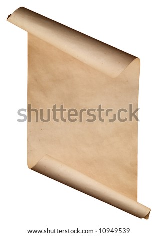 old paper isolated on white