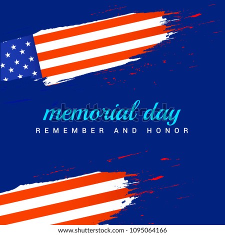 Illustration Banner Or Poster Of Happy Memorial Day.