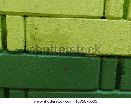 Background of old green vintage brick wall