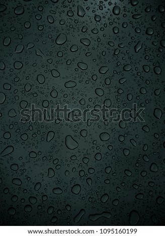 Dark background texture with fresh water drops