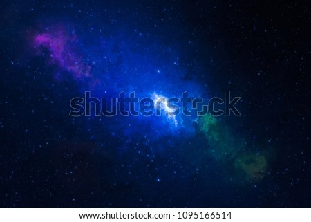 High definition star field background. Colorful night space stars glowing. Universe filled with stars, nebula and galaxy.