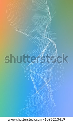 Light Blue, Yellow vertical texture with disks. Glitter abstract illustration with blurred drops of rain. Completely new template for your brand book.