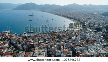 Aerial view. Marmaris - resort town in Turkey.