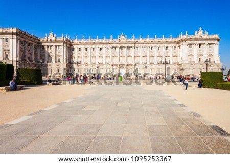 The Royal Palace of Madrid or Palacio Real de Madrid is the official residence of the Spanish Royal Family in Madrid, Spain