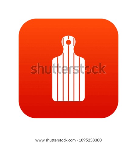 Cutting board icon digital red for any design isolated on white illustration