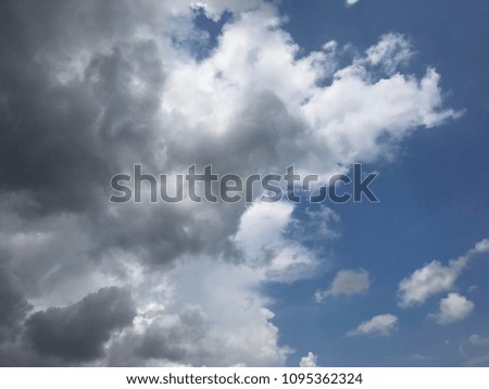 sky with cloudy in rainy season. Natural background.