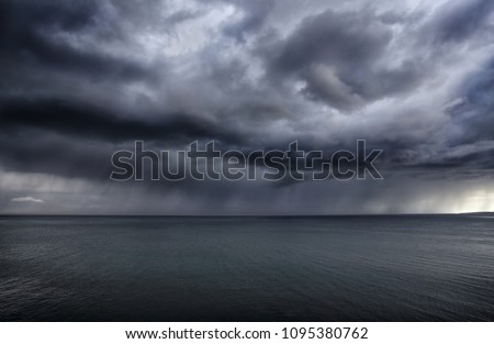 Storm clouds over Atlantic Ocean, Mulranny, County mayo, Ireland