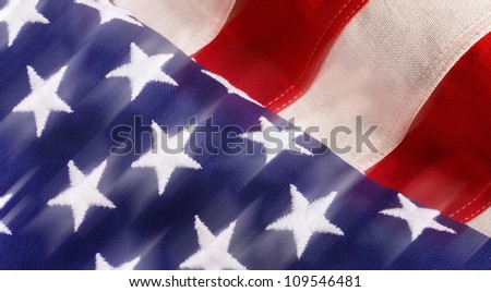 USA Flag With Movement.