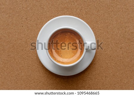 top view of espresso coffee