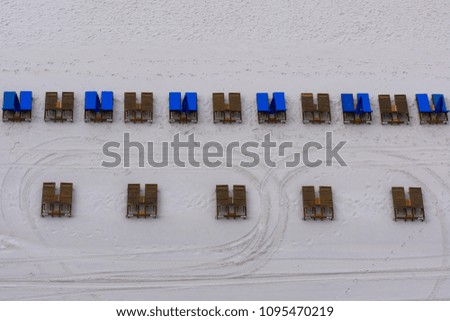 Beach Chairs in a Row