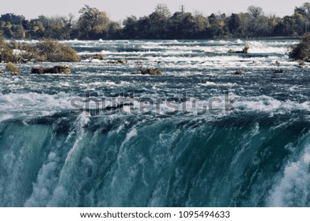 Isolated photo of an amazing Niagara waterfall
