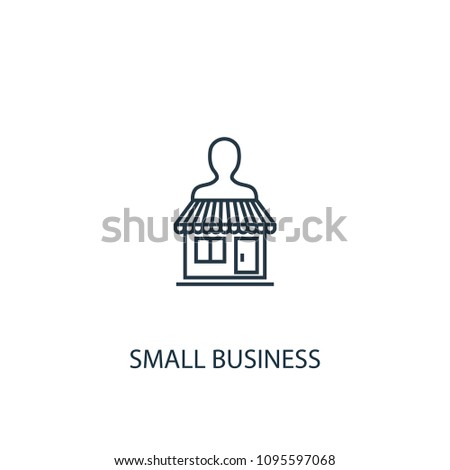 Small business line icon. Simple element illustration. Small business symbol design from Entrepreneurship collection. Can be used for web and mobile.