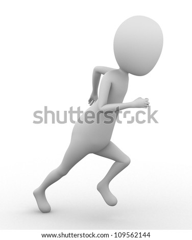 3D man running