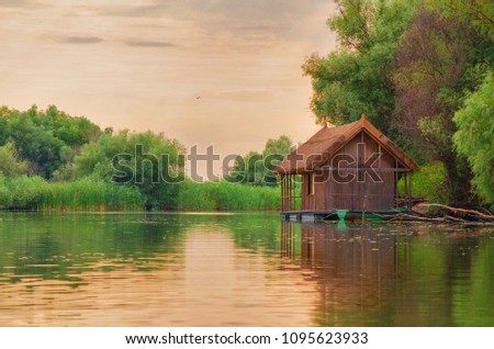 wooden house at Danube Delta reservation
