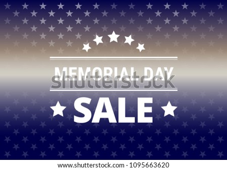 Happy Memorial Day Sale vector background