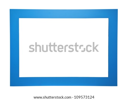 Blue frame isolated on white background
