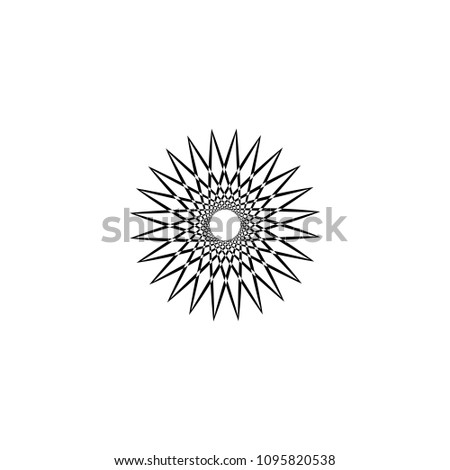 abstract sun star concept vector logo