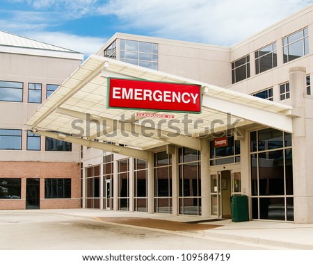 Entrance to emergency room at hospital