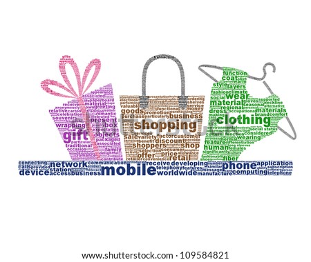 Mobile shopping icon design isolated on white. Business metaphor conceptual design