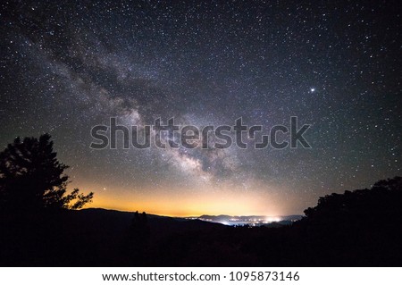 The first of its kind around my town of Lakeport, Ca. Milky Way over Lake county with the volcano Mt Konocti right below the galaxy.