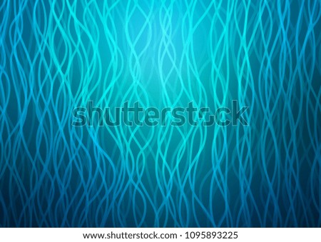 Light BLUE vector pattern with lines, ovals. Blurred geometric sample with gradient bubbles.  Marble design for your web site.