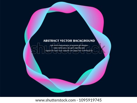 Colorful wave abstract vector background illustration for banner, flyer, book cover and poster, design template