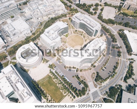 Aerial Architecture Interesting Corporate Buildings Drone Daytime