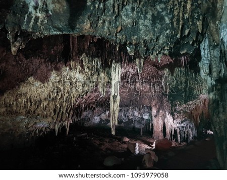 Stalactites and stalagmites of thailand