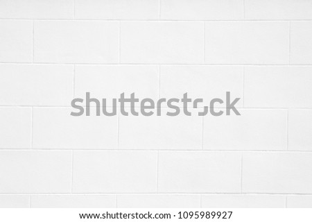 Cement block Wall White Color Painted, Texture, Background Royalty-Free Stock Photo #1095989927