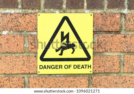 Danger of death sign UK