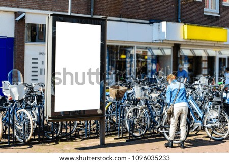 Vertical mock up billboard with copyspace for your text message. Blank billboard outdoors