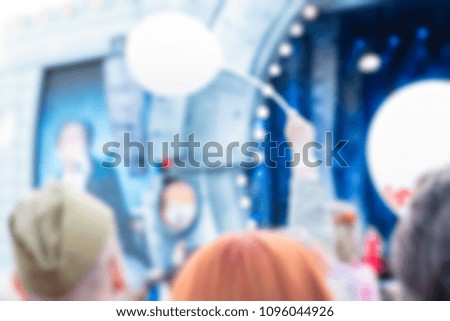 Festival concert show theme creative abstract blur background with bokeh effect