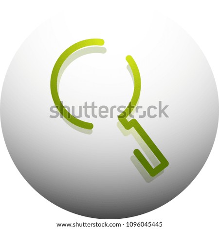 Search magnifyier web button, magnify icon. Modern magnifying glass sign, web site design or mobile app. Vector illustration