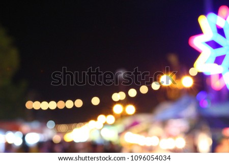 blur colorful bokeh at festival abstract background