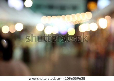 The picture of defocused night market.