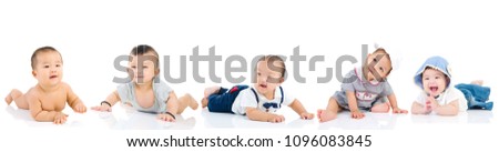 Group of asian babies Royalty-Free Stock Photo #1096083845