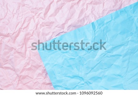 abstract blue and pink recycle crumpled paper for background, crease of blue and pink paper textures backgrounds for design,decorative. paper textures minimal concept.