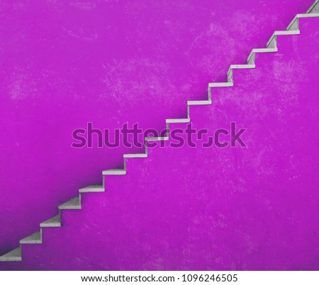 Purple wall with stairs texture background, minimalistic style for base image for posters, banners or covers, trivial design and simplicity is a trendy key for graphic arts, bright deep full violet co