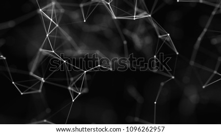 Abstract digital background. Big data visualization. Network connection structure. Science background.