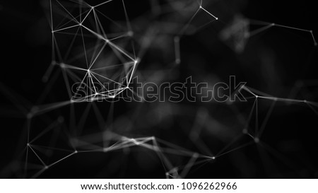 Abstract digital background. Big data visualization. Network connection structure. Science background. Royalty-Free Stock Photo #1096262966