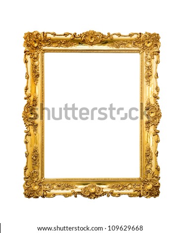 Ornate picture frame hanging on a wall
