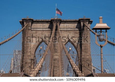 The Brooklyn Bridge, built between 1869 and 1883, connects Manhattan with New York's most populous borough, Brooklyn.