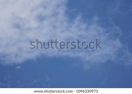 Moon and Cloud Scape, Cloud from Tropical Sky. Rainy Season from thailand sky.