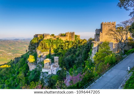 Castello di Venere in Erice, Sicily, Italy
 Royalty-Free Stock Photo #1096447205